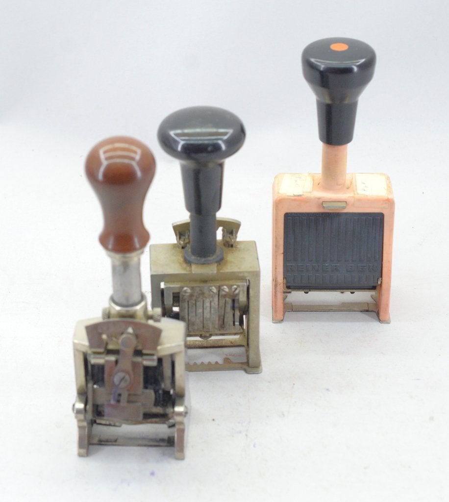 3x Automatisch nummerstempel / numerateur. Reiner., Ophalen of Verzenden