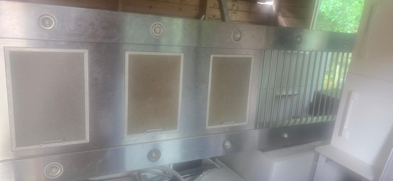 Rvs afzuigkap, groot, Ophalen, 200 cm of meer, Zo goed als nieuw, 200 cm of meer