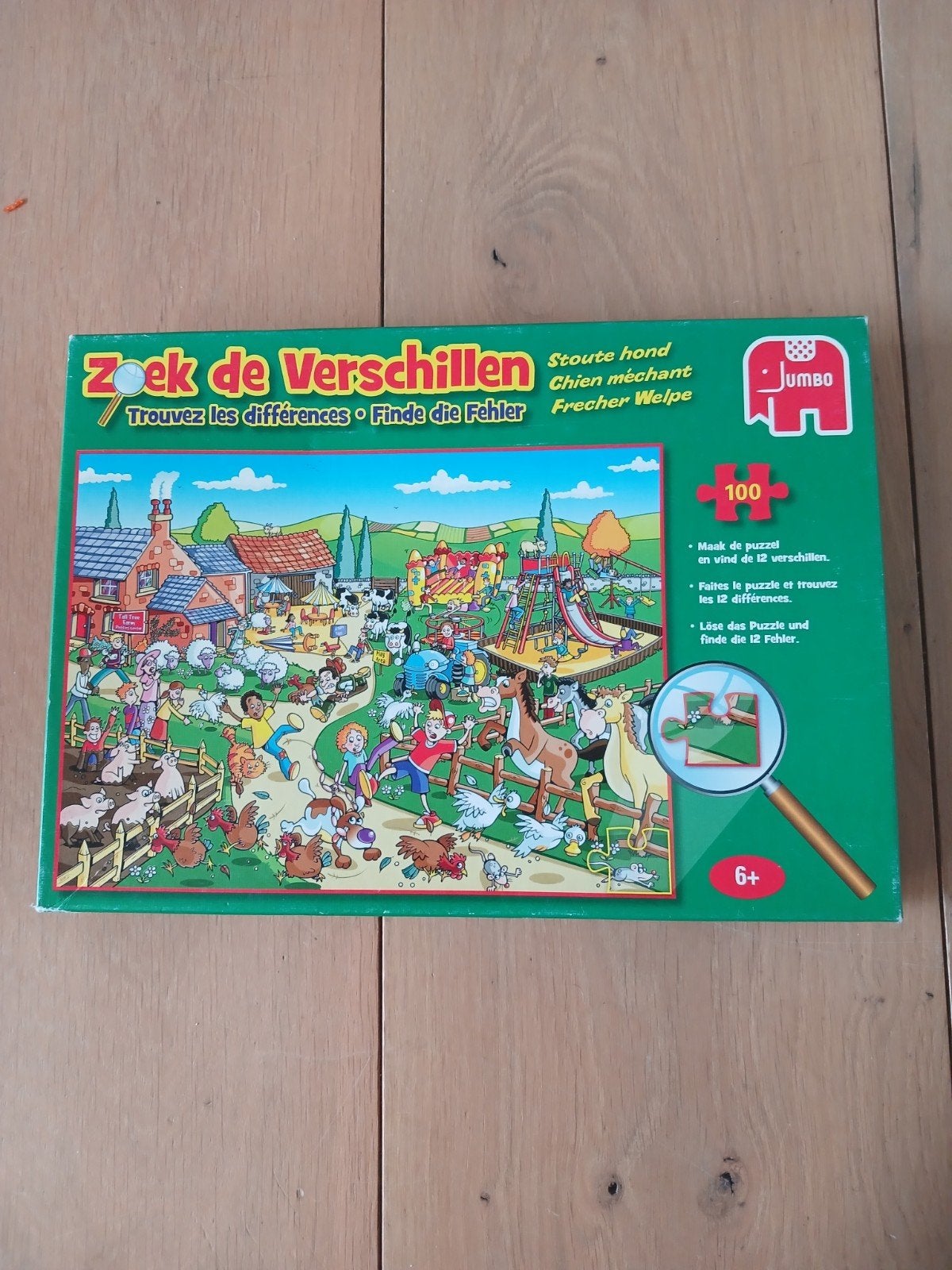 Jumbo Zoek de Verschillen Puzzel 100 stukjes, Ophalen of Verzenden, 10 tot 50 stukjes, Gebruikt, 6 jaar of ouder