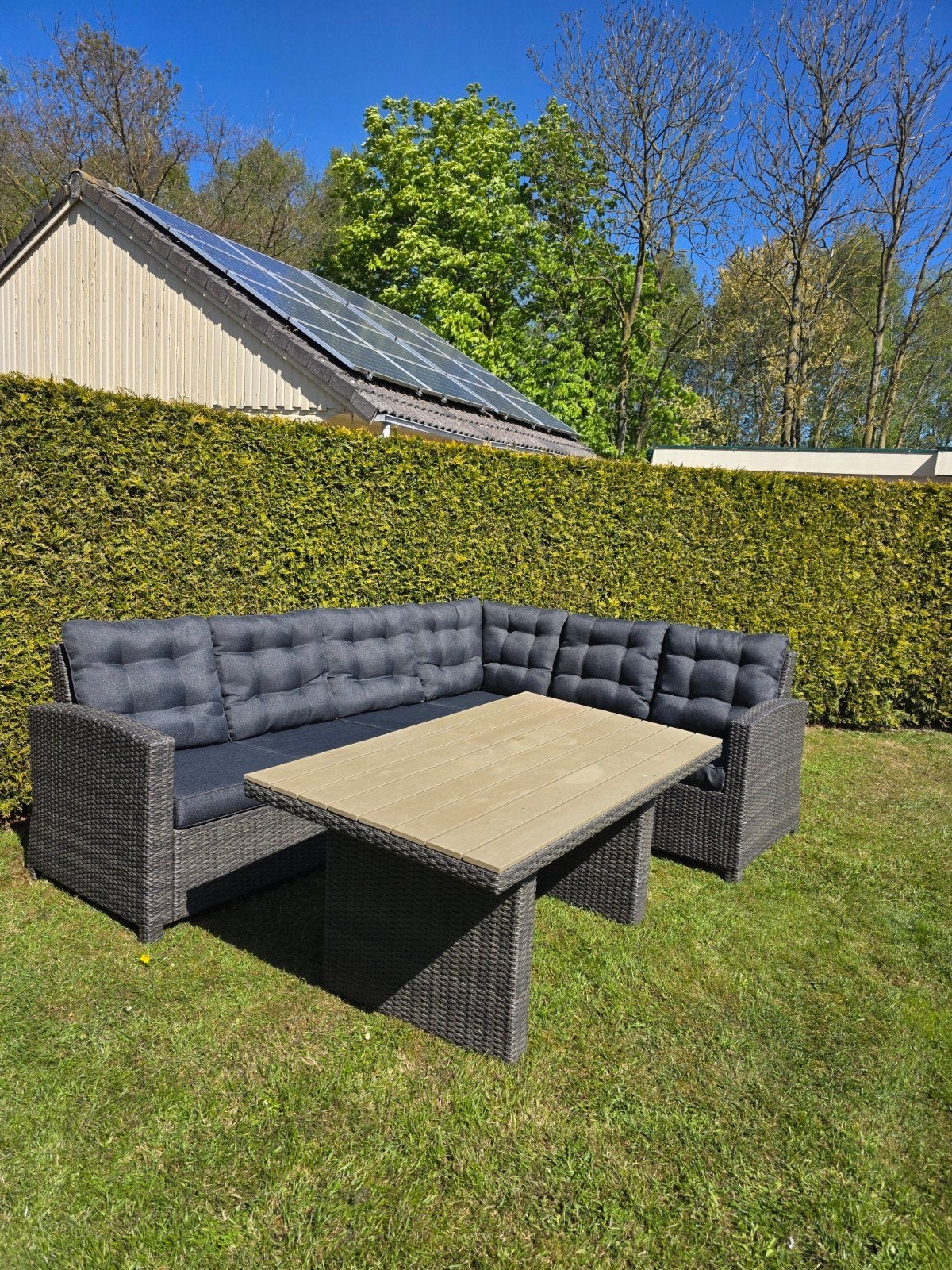 zeer nette loungeset tuinset dinerset bezorgen mogelijk, Ophalen of Verzenden, Zo goed als nieuw, Wicker