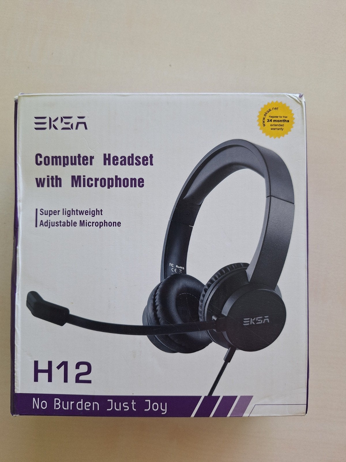 EKSA H12 Computer Headset met Microfoon - Bedraad, EKSA, On-ear, Ophalen of Verzenden, Zo goed als nieuw