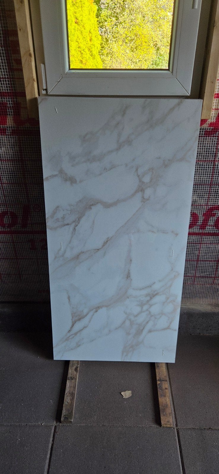 Marmerlook tegels 60x120 cm - 5 stuks, Ophalen