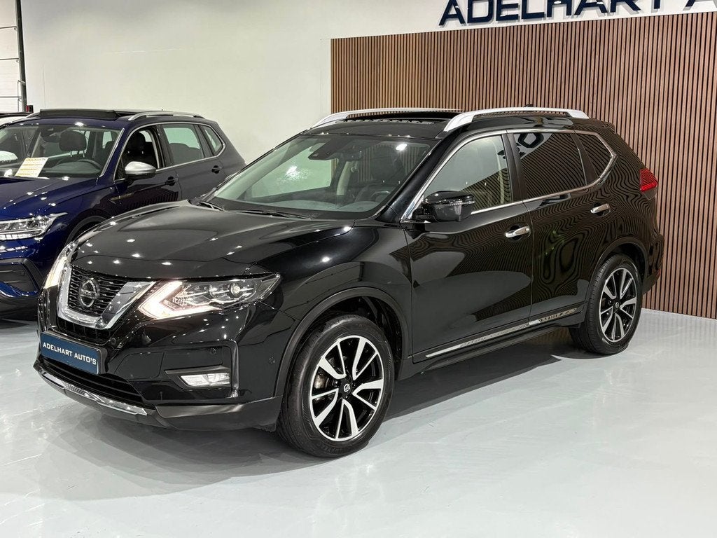 Nissan X-Trail 1.3 DIG-T Tekna Automaat / Panorama dak / Led, Auto's, Nissan, Gebruikt, Zwart, 4 cilinders, Zwart