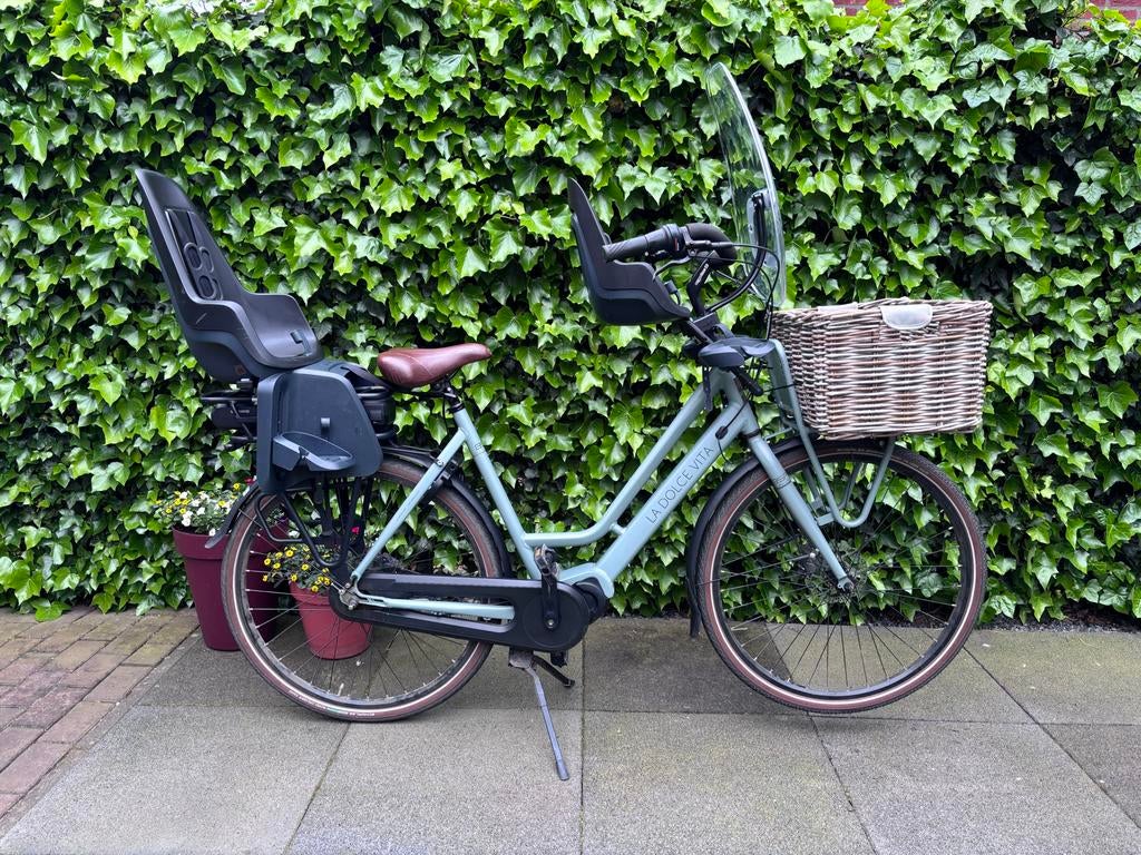 BSP La Dolce Vita Mama fiets Elektrisch, 2 zitjes, Gebruikt, Mandje, 56 cm of meer