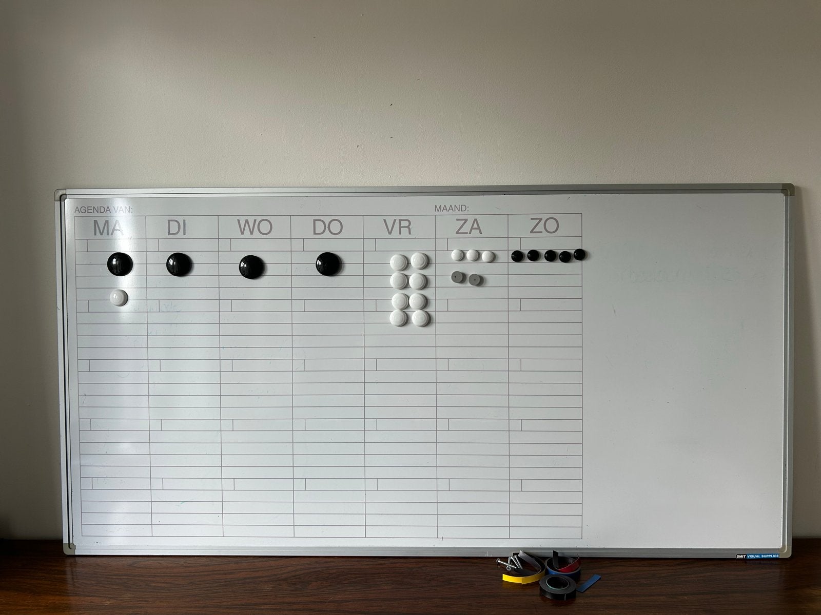 Planbord met magneten, Diversen, Agenda's, Ophalen, Gebruikt