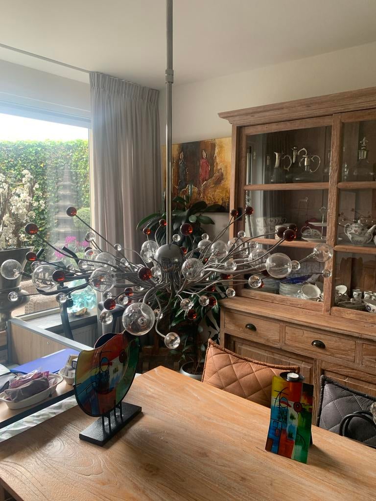 Dimbare hang- en staande lampen met reserve bol, Huis en Inrichting, Lampen | Kroonluchters, Ophalen of Verzenden, Zo goed als nieuw