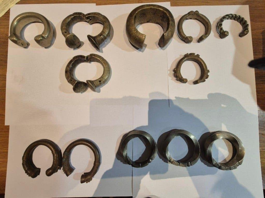 Nigeraanse Armbanden- Manilla- Brons, Ophalen of Verzenden, Brons