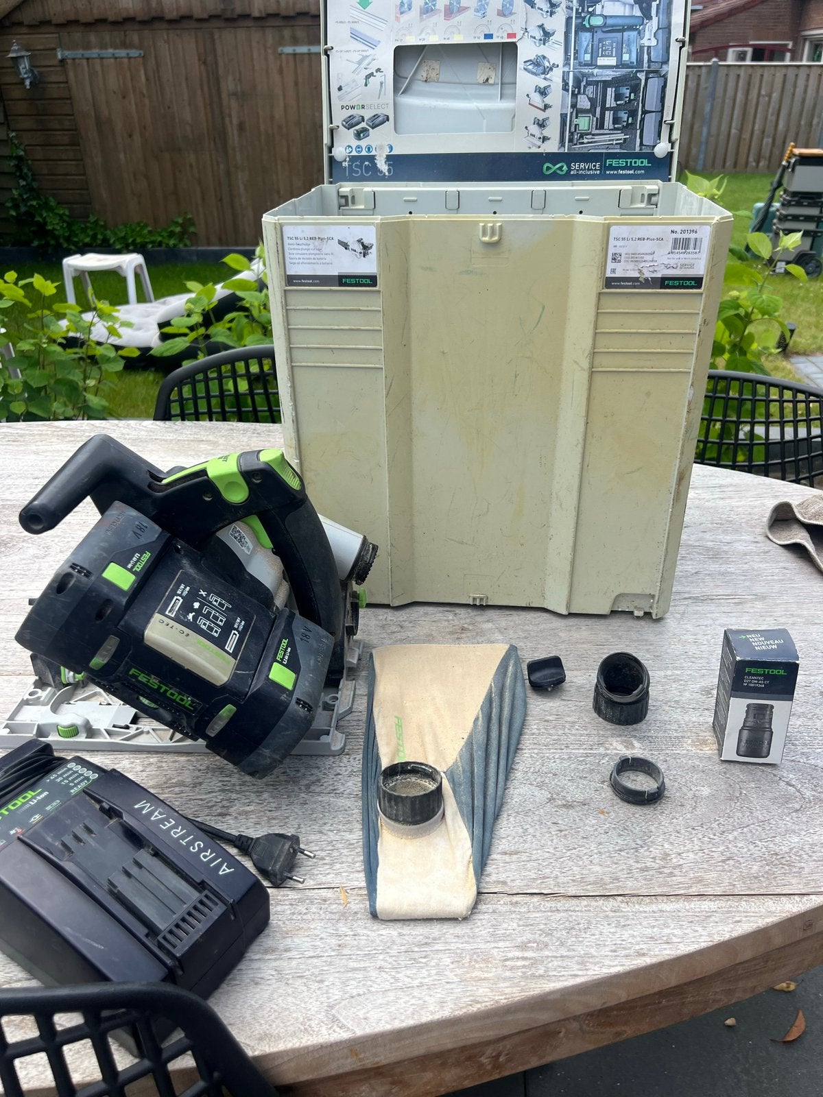 Festool TSC 55 KEB-Basic Accu invalzaag, Doe-het-zelf en Verbouw, Gereedschap | Zaagmachines, Ophalen, Gebruikt, Invalzaag, 70 mm of meer