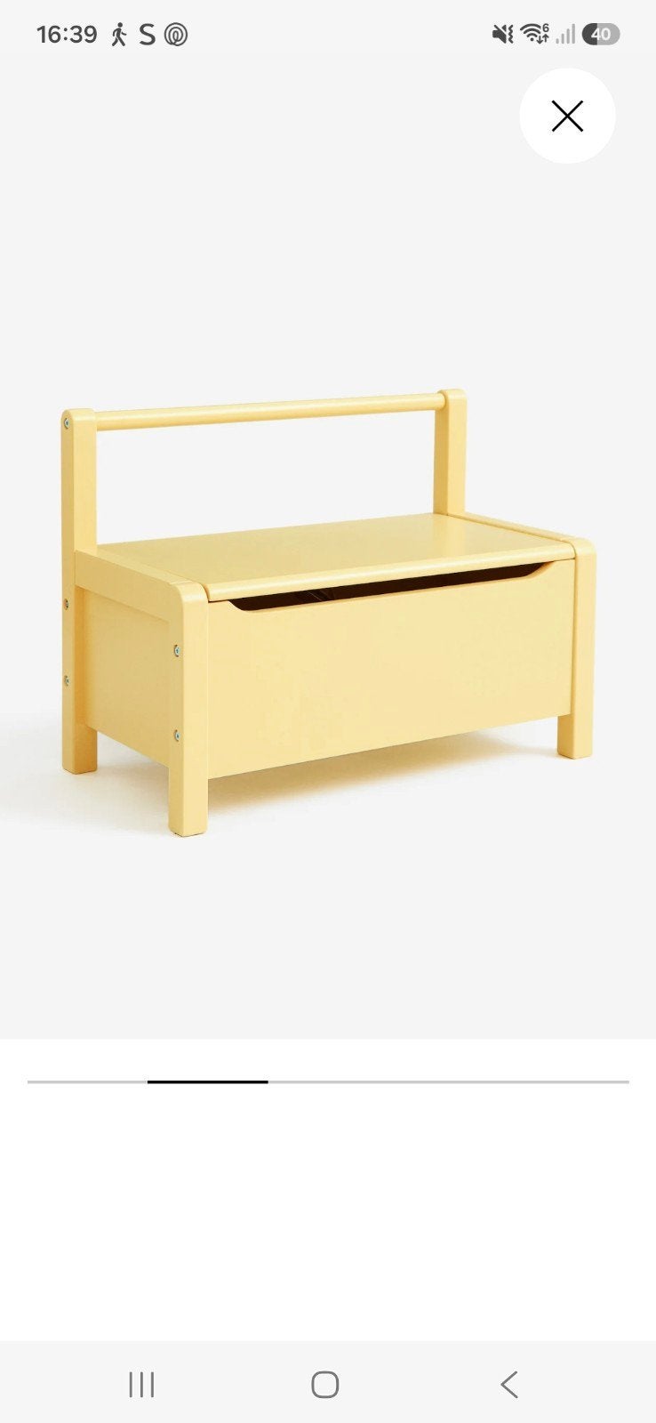 H&M Home Gele Opbergbank 60x31x45cm, Ophalen, Nieuw