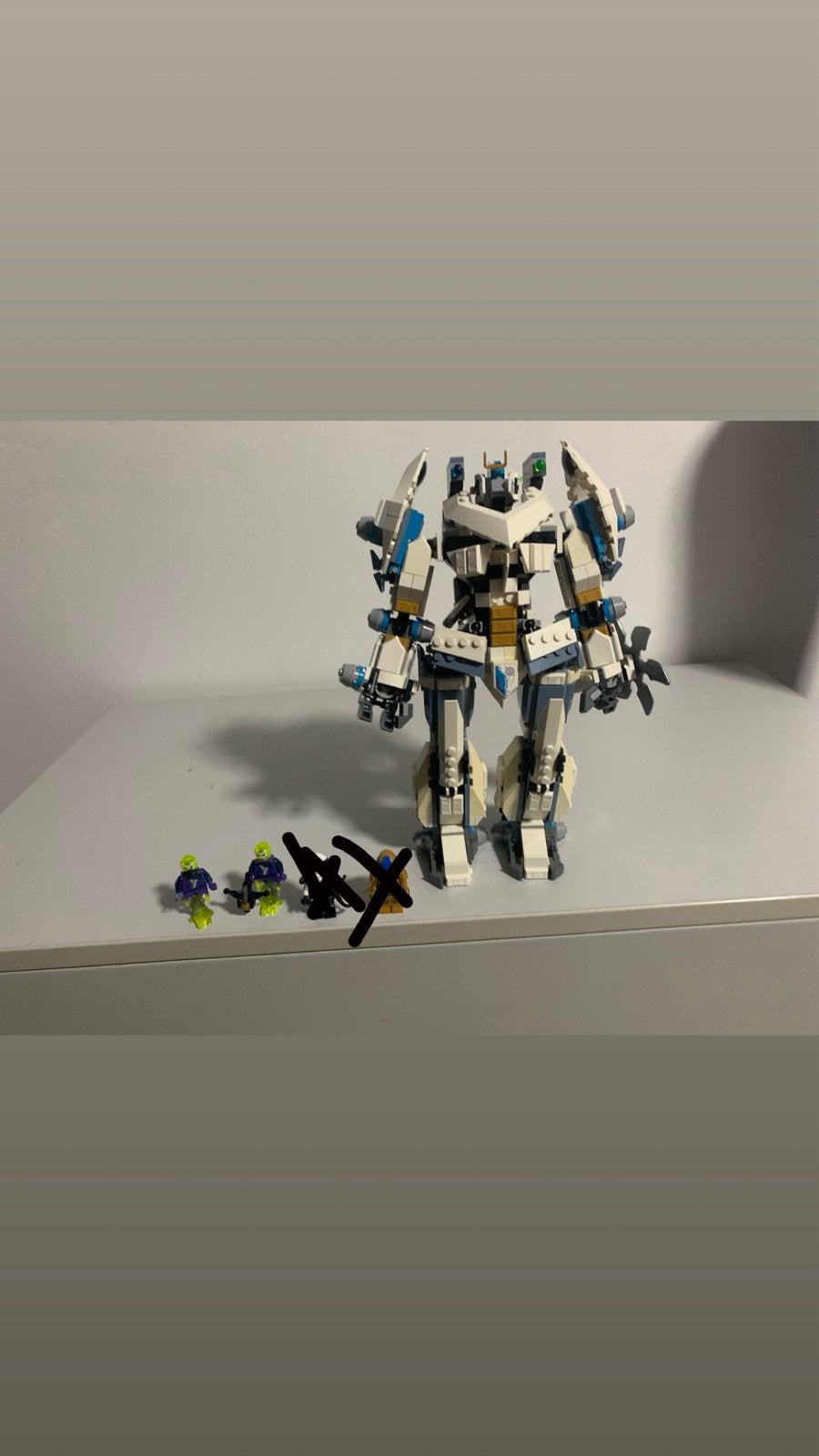 Lego Ninjago Zane's Titan Mech (71738) met minifiguren, Lego, Ophalen of Verzenden, Zo goed als nieuw, Compleet