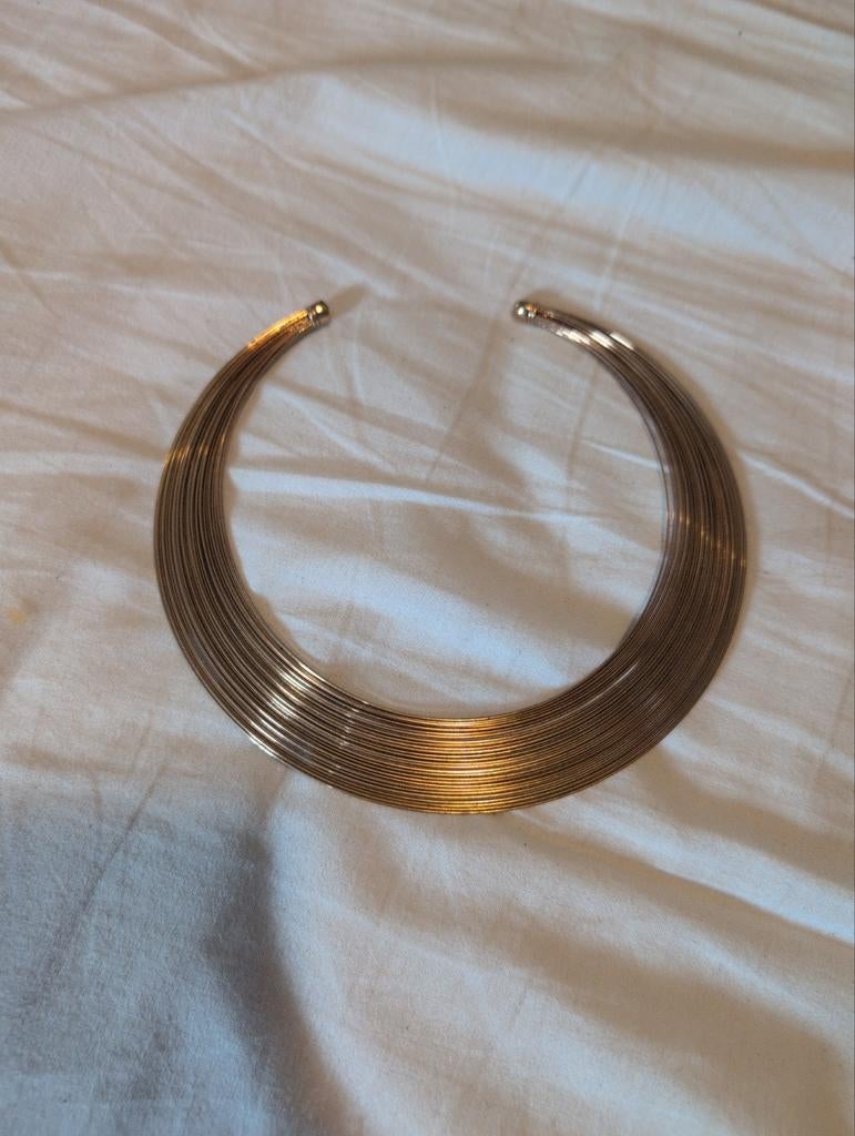 Stijlvol koperen halssieraad - Choker, Ophalen of Verzenden, Gebruikt, Goud, Overige materialen