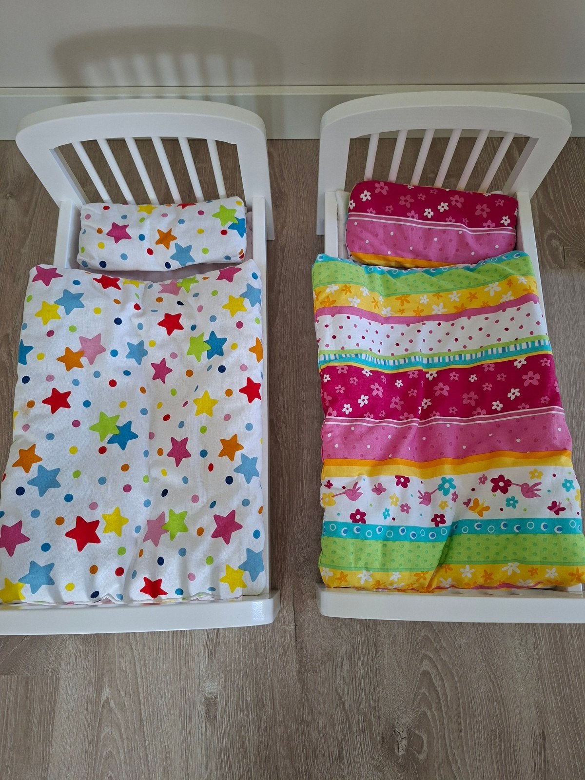 Goki houten degelijk poppenbedje + beddengoed., Ophalen, Nieuw