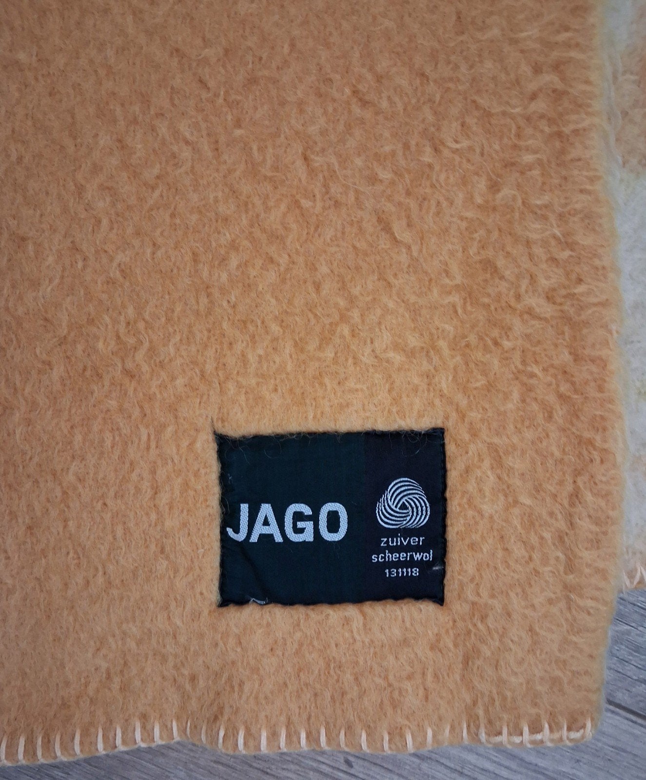 Vintage/Jago/Wollen/Deken/Okergeel, Verzamelen, Ophalen of Verzenden, Overige typen
