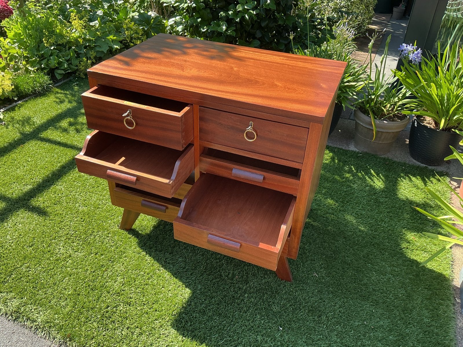Mooi houten kastje met laden, Ophalen, Gebruikt, 5 laden of meer, 50 tot 100 cm