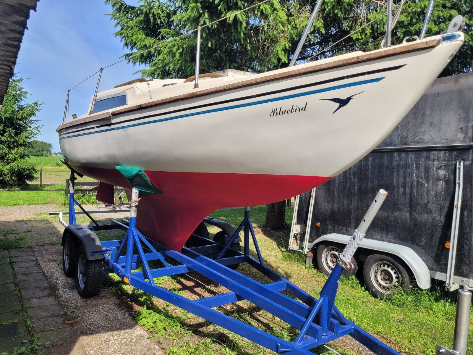 Complete Zeilboot + aanhanger, Ophalen, Gebruikt, Polyester, Benzine