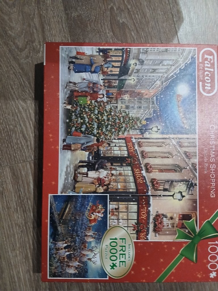 Falcon kerstpuzzel, Hobby en Vrije tijd, Denksport en Puzzels, Ophalen of Verzenden, 500 t/m 1500 stukjes, Zo goed als nieuw, Legpuzzel