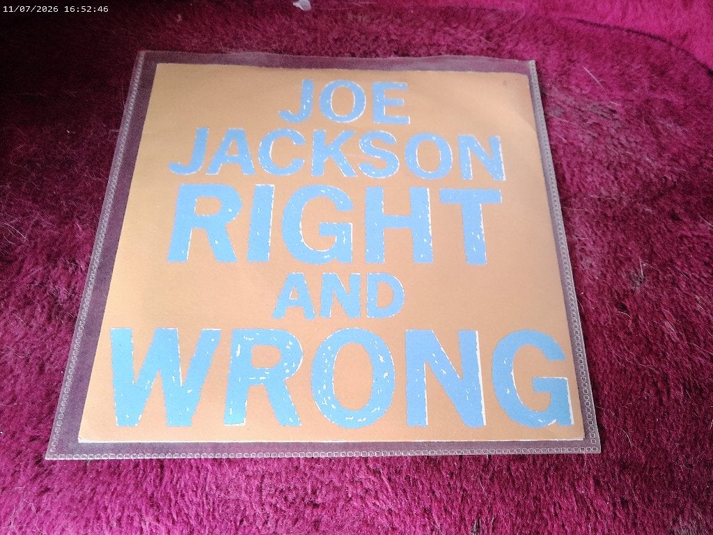 Joe Jackson - Right and Wrong, Cd's en Dvd's, Gebruikt, Fotohoes, 7 inch, Ophalen of Verzenden