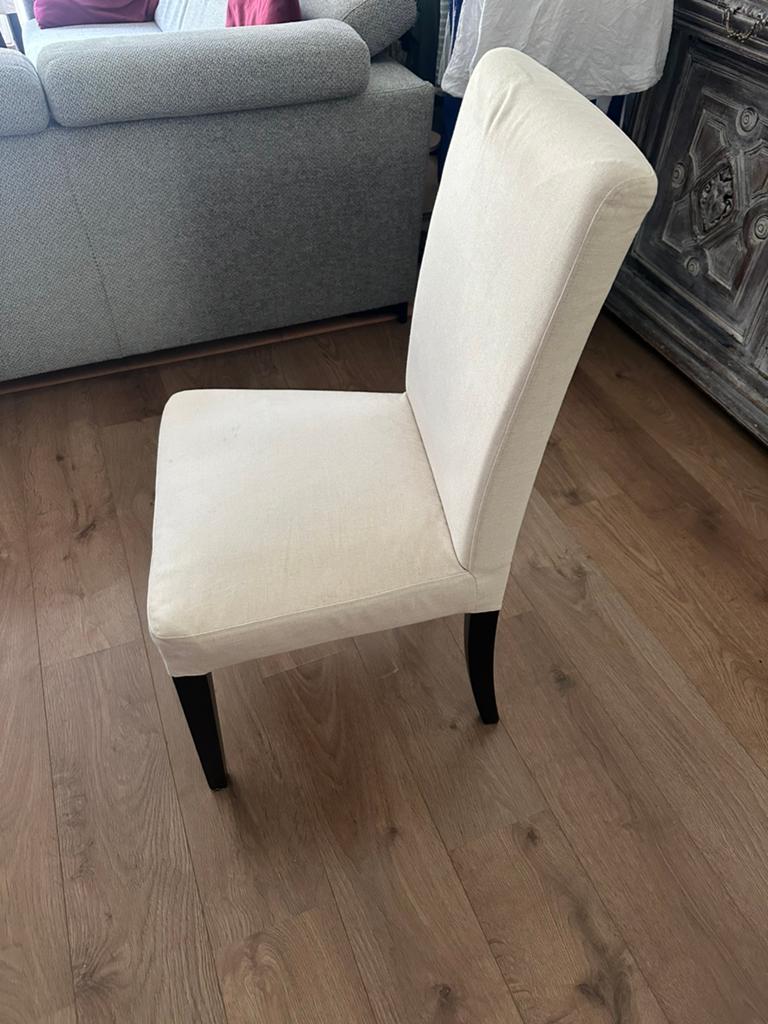 Ikea eetkamerstoelen 6 stuks, Huis en Inrichting, Stoelen, Ophalen, Gebruikt, Wit, Stof