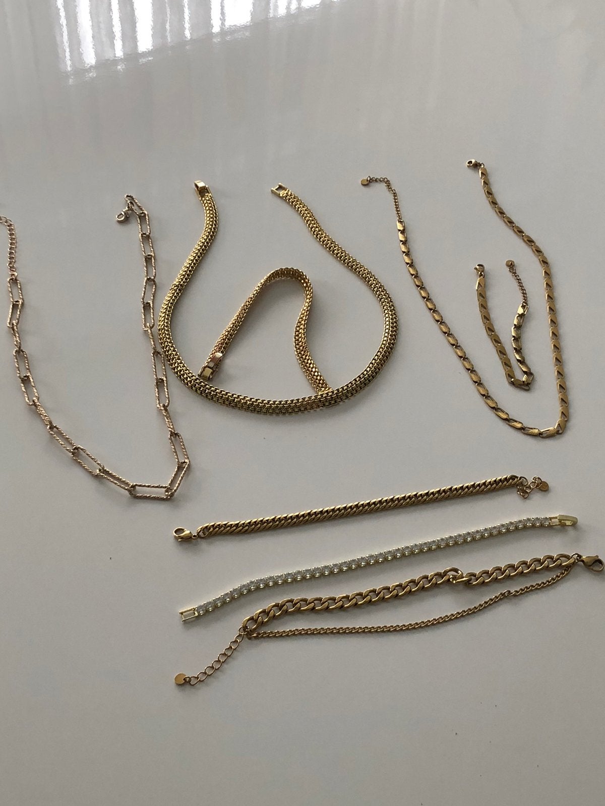 Prachtige goudkleurige sieraden, Sieraden, Tassen en Uiterlijk, Verzenden, Zo goed als nieuw, Goud, Overige materialen