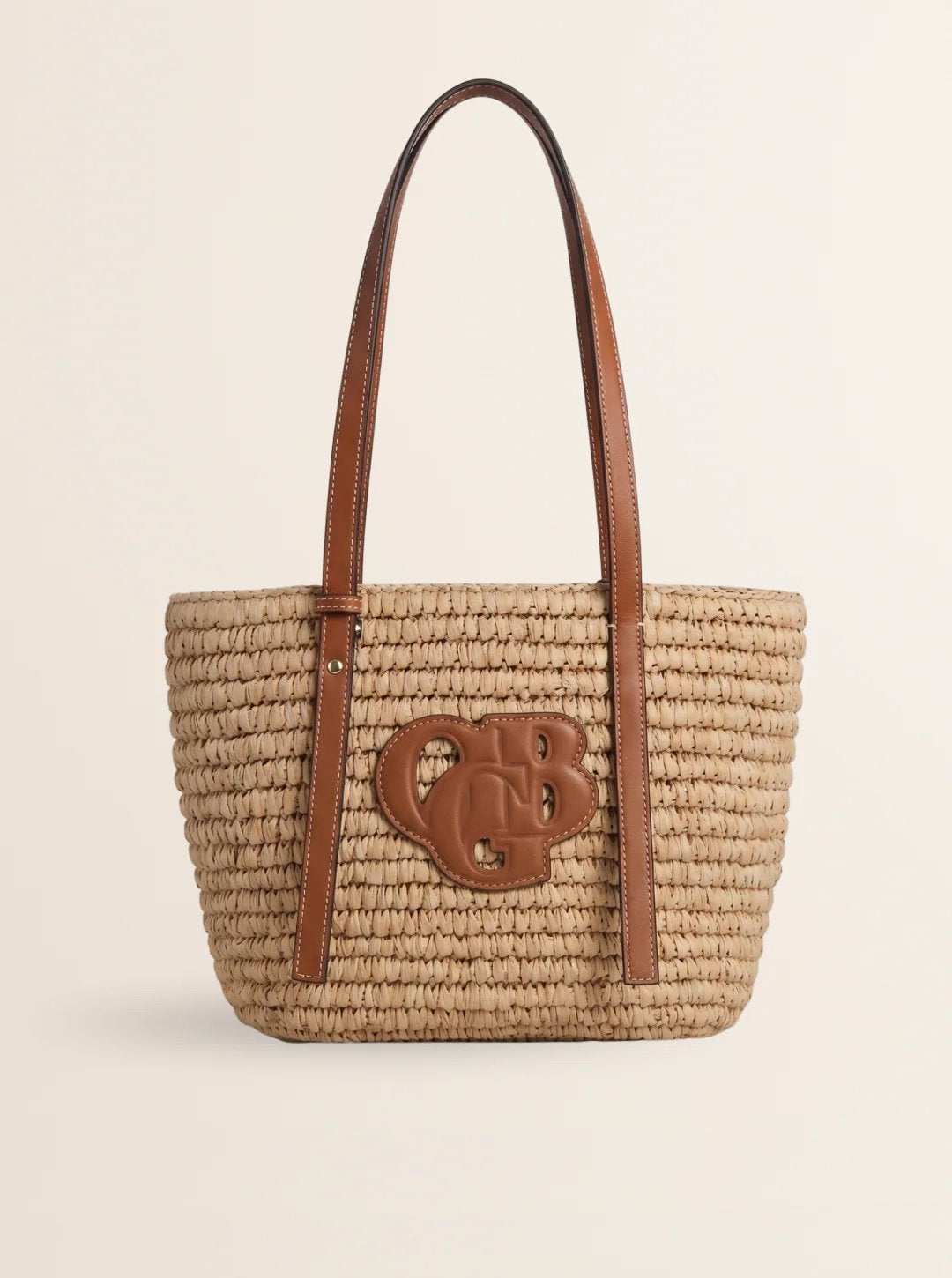 OGB Olcay Gulsen Raffia Beach Bag Strandtas, Sieraden, Tassen en Uiterlijk, Ophalen of Verzenden, Nieuw, Bruin, Overige typen