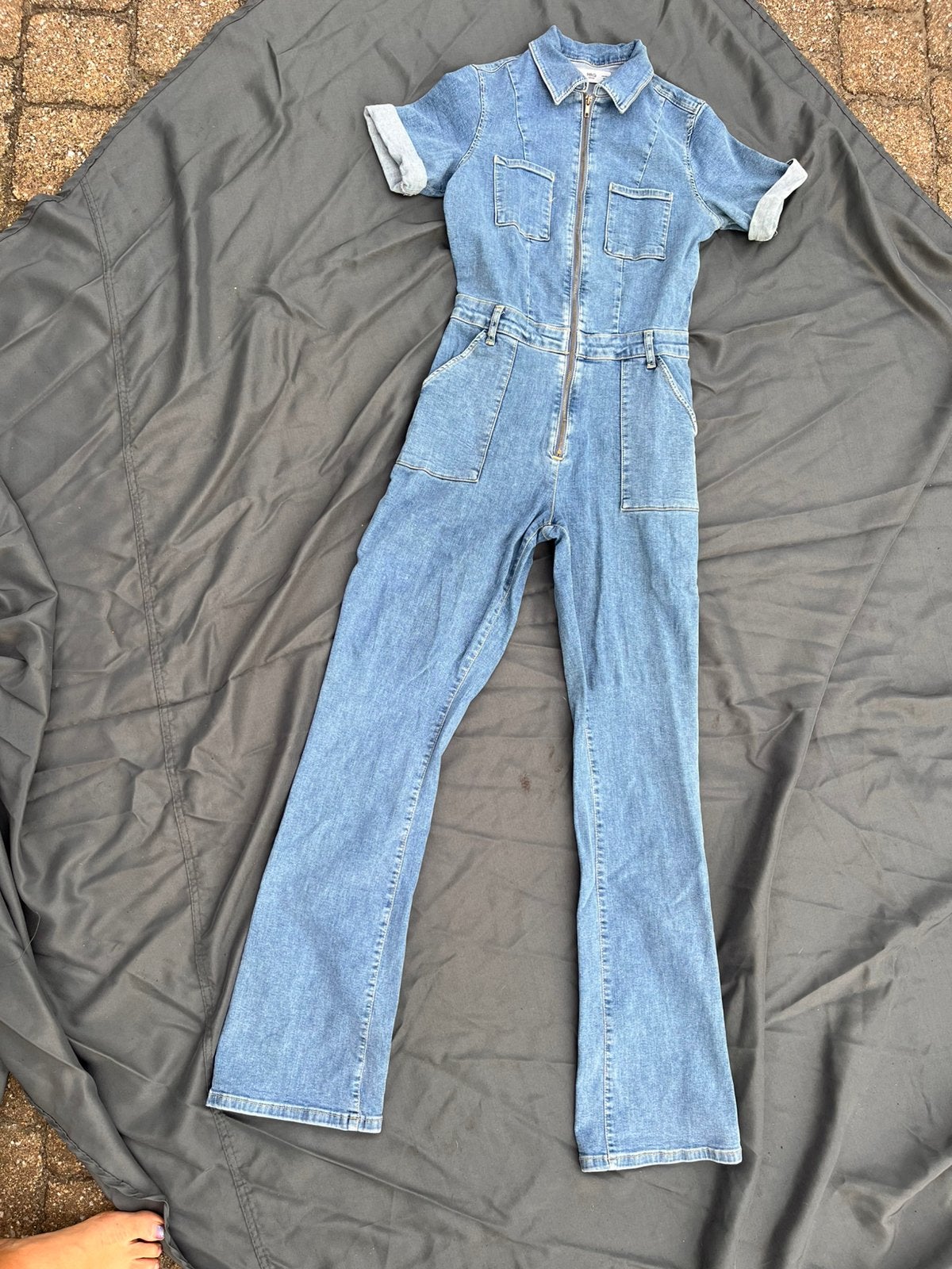 Mango Spijkerpak, Kleding | Dames, Jumpsuits, Ophalen of Verzenden, Zo goed als nieuw, Maat 38/40 (M), Blauw