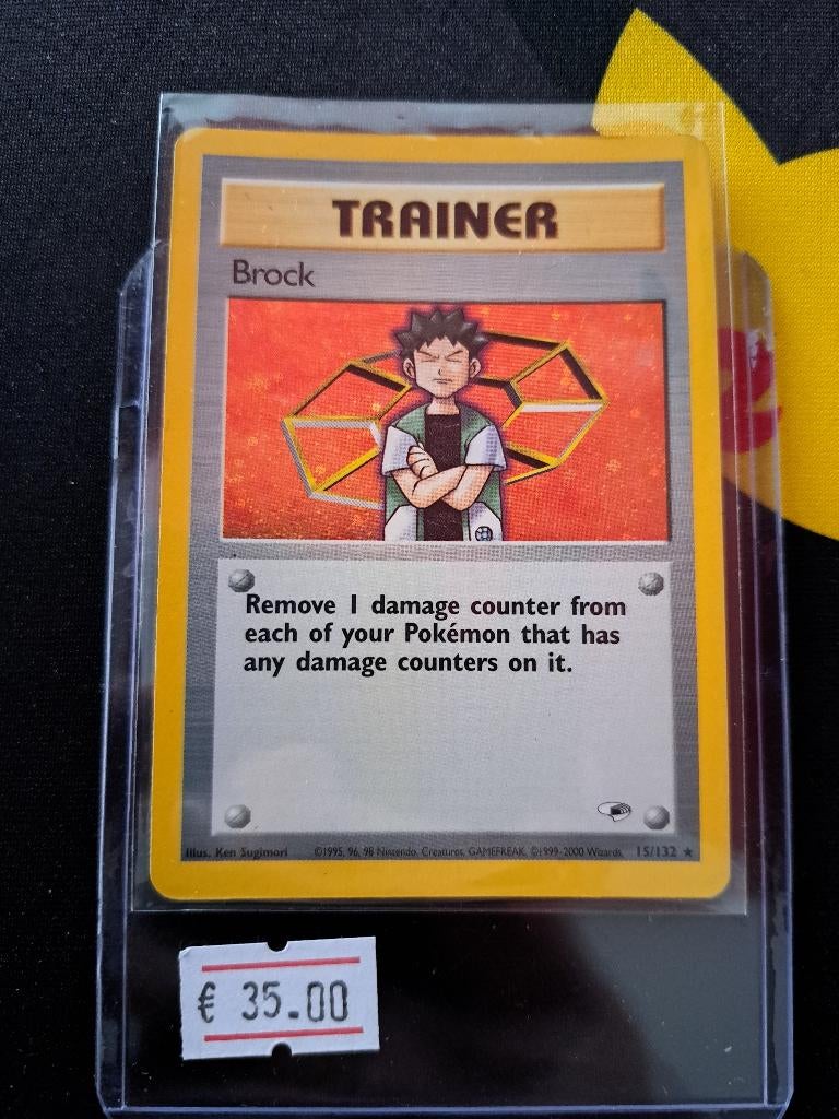 Brock gym heroes 15/132 holo	 € 35,00, Ophalen of Verzenden, Zo goed als nieuw, Losse kaart