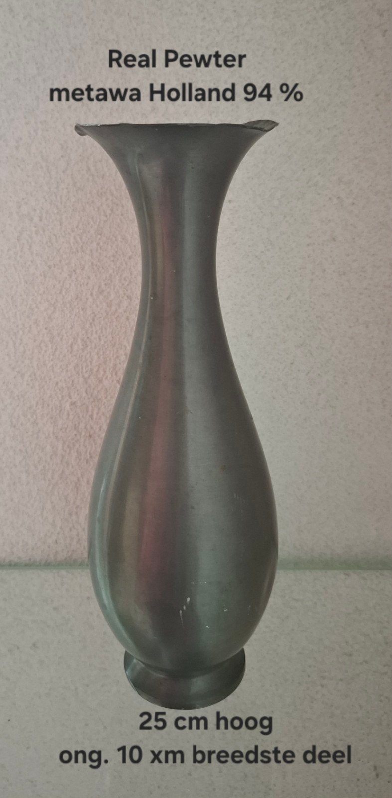 Real Pewter Metawa Holland Tinnen vaas 94% tin Bieden, Antiek en Kunst, Antiek | Vazen, Ophalen of Verzenden