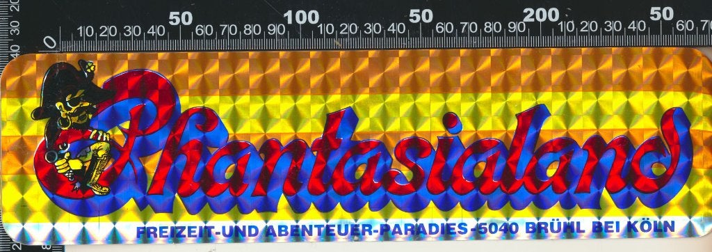 Sticker: Phantasialand - Bruhl (Glittersticker), Verzamelen, Stickers, Zo goed als nieuw, Bedrijf of Vereniging, Ophalen of Verzenden