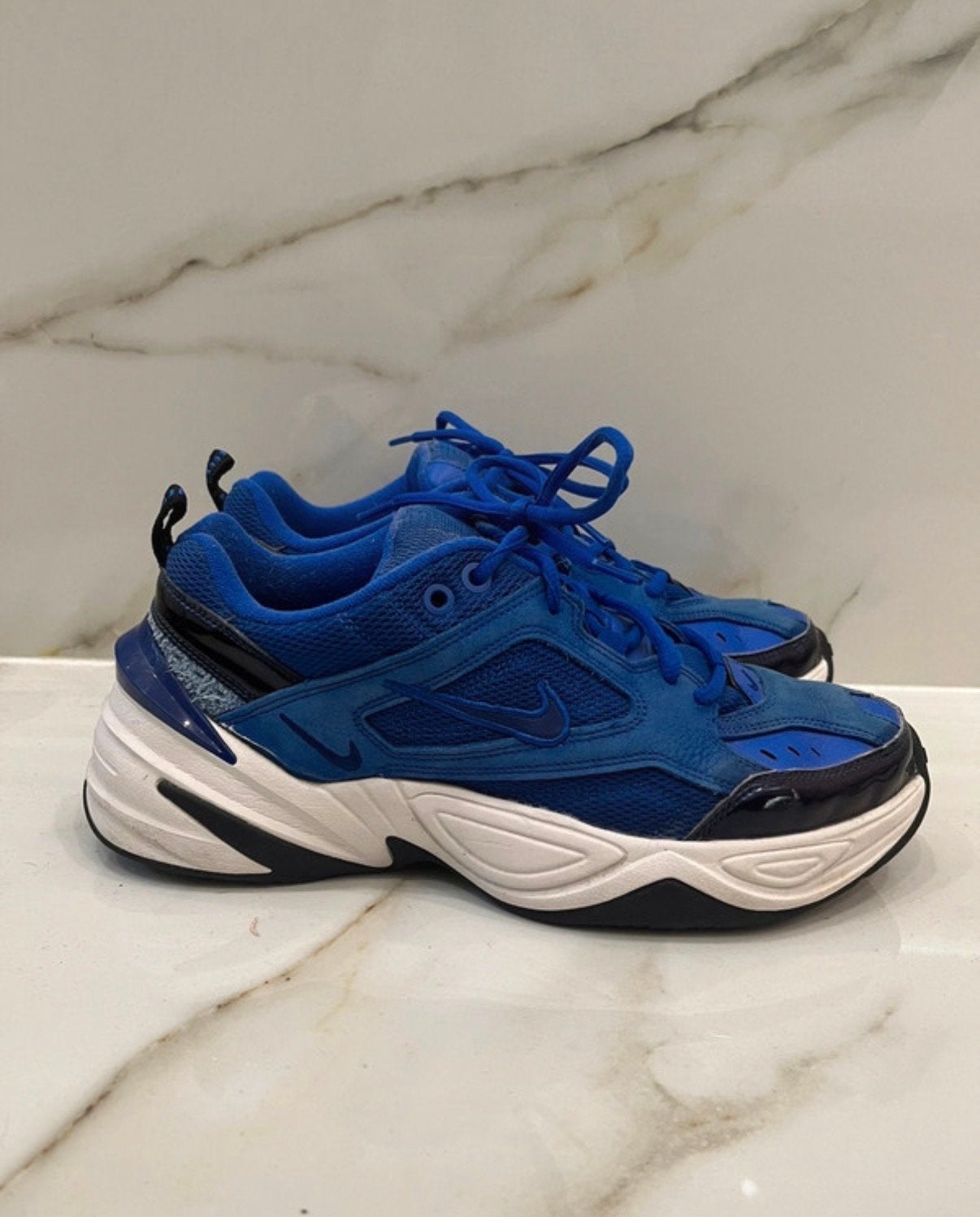 Nike M2K Tekno Sneakers - Blauw, Maat 41, Kleding | Dames, Schoenen, Ophalen of Verzenden, Gedragen, Blauw, Sneakers of Gympen