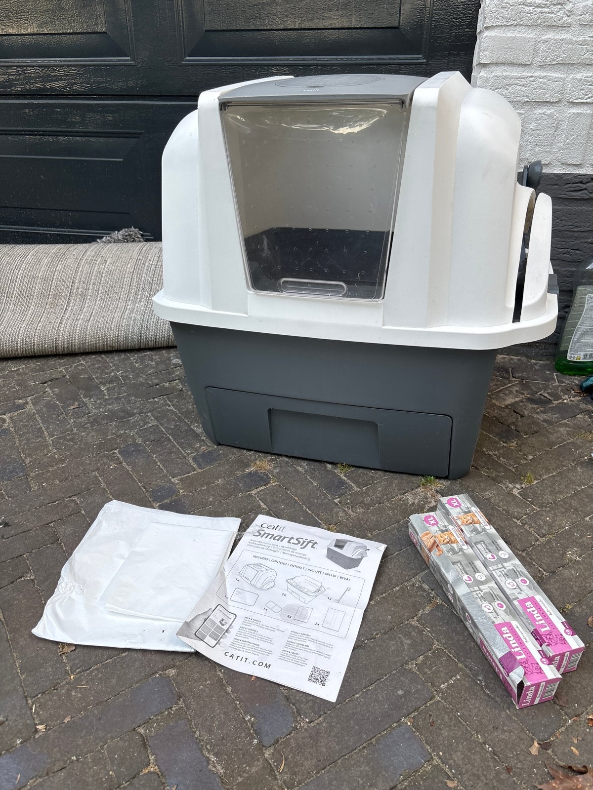 Catit smartsift kattenbak met hendel, Dieren en Toebehoren, Kattenbakken, Ophalen, Zo goed als nieuw, Gesloten