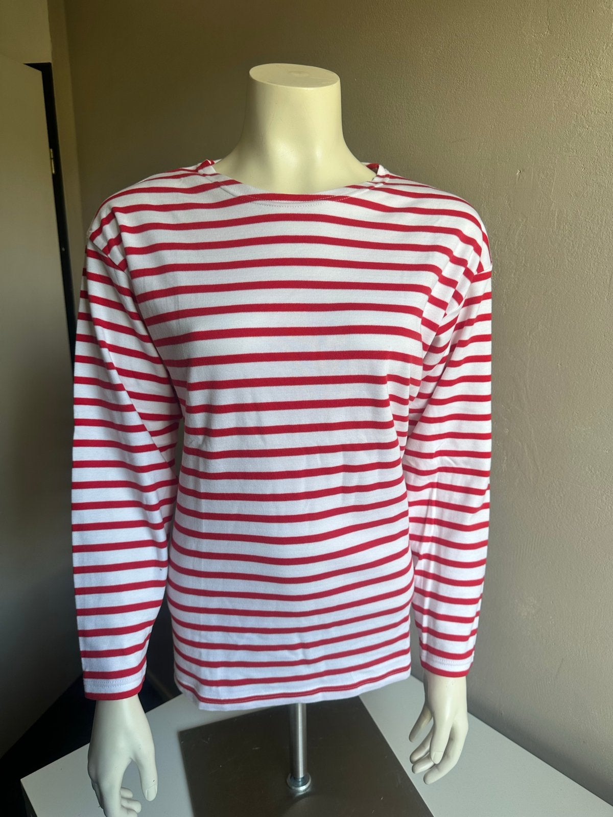 Bretons T-shirt NIEUW - Rood/Wit gestreept, Verzenden, Nieuw, Rood, Lange mouw