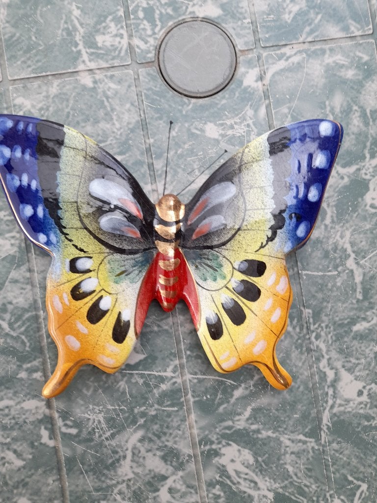 Vlinder van keramiek, Ophalen of Verzenden, Zo goed als nieuw, Dier