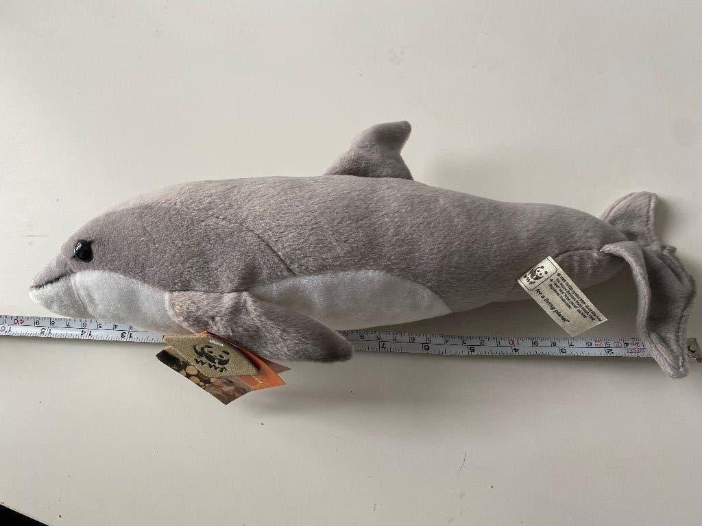 Nieuwe WWF Knuffel Dolfijn  40 cm, Overige merken, Overige typen, Grijs, Nieuw