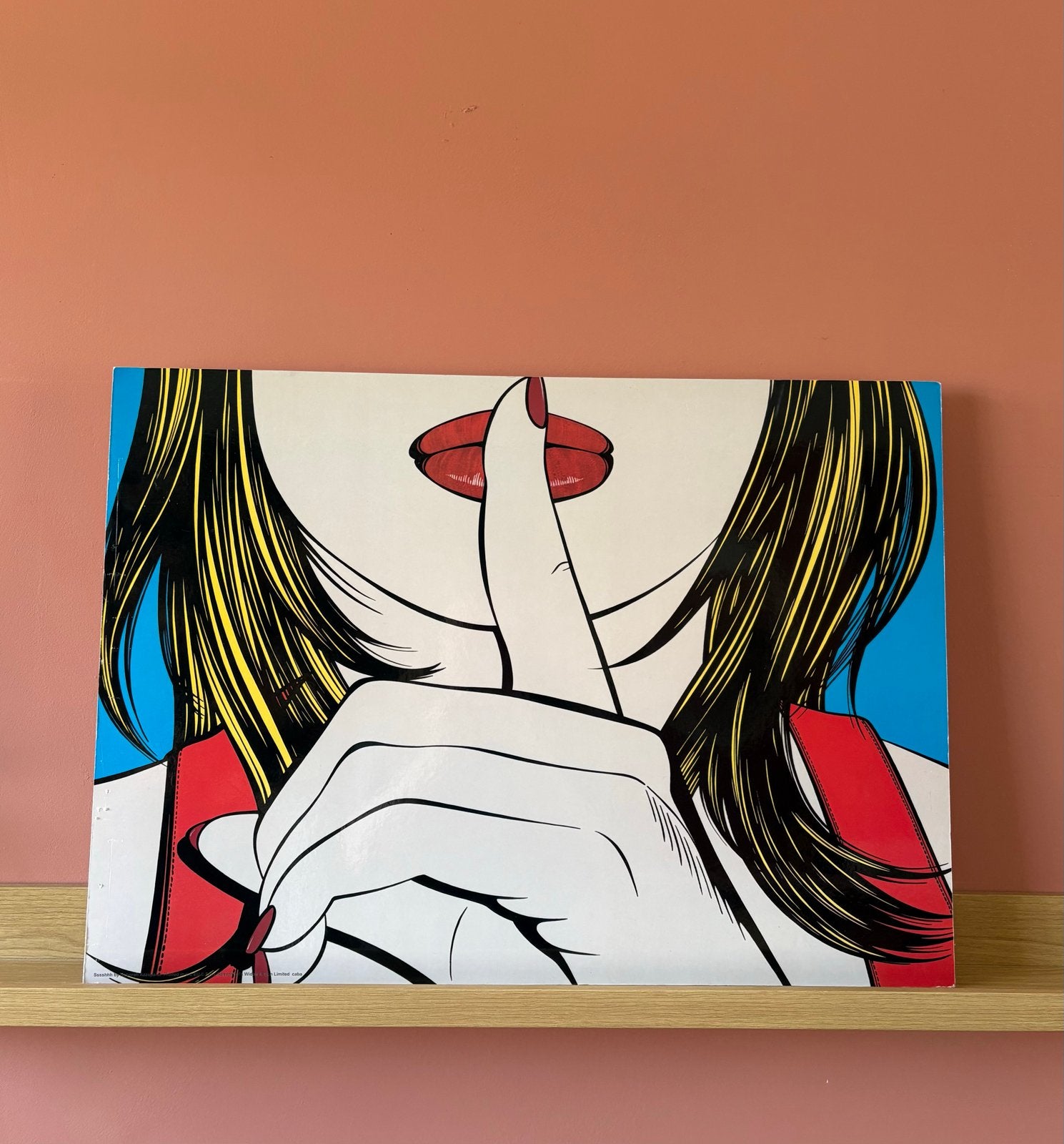Pop Art wanddecoratie SSSHHH' Deborah Azzopardi IKEA SOLMYRA, Figuren, Hout, Print, Ophalen