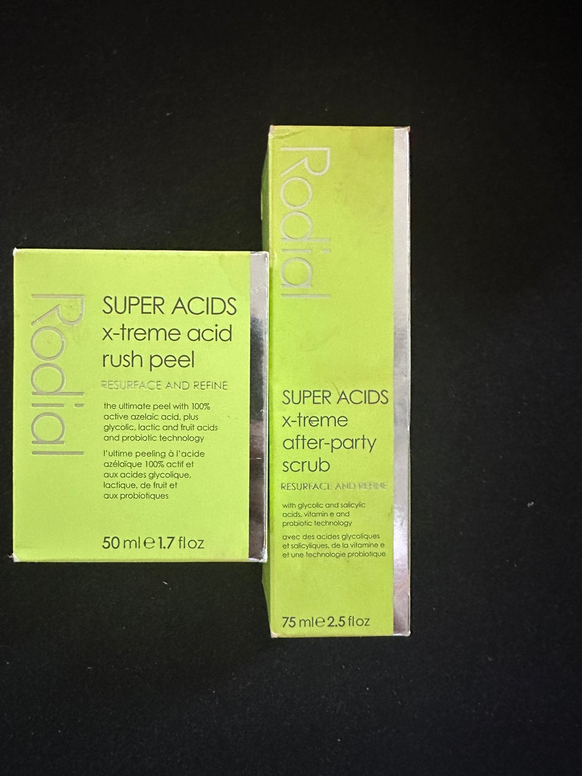 Rodial Super Acids X-Treme Peel & Scrub Set, Ophalen of Verzenden, Nieuw, Gehele gezicht, Reiniging