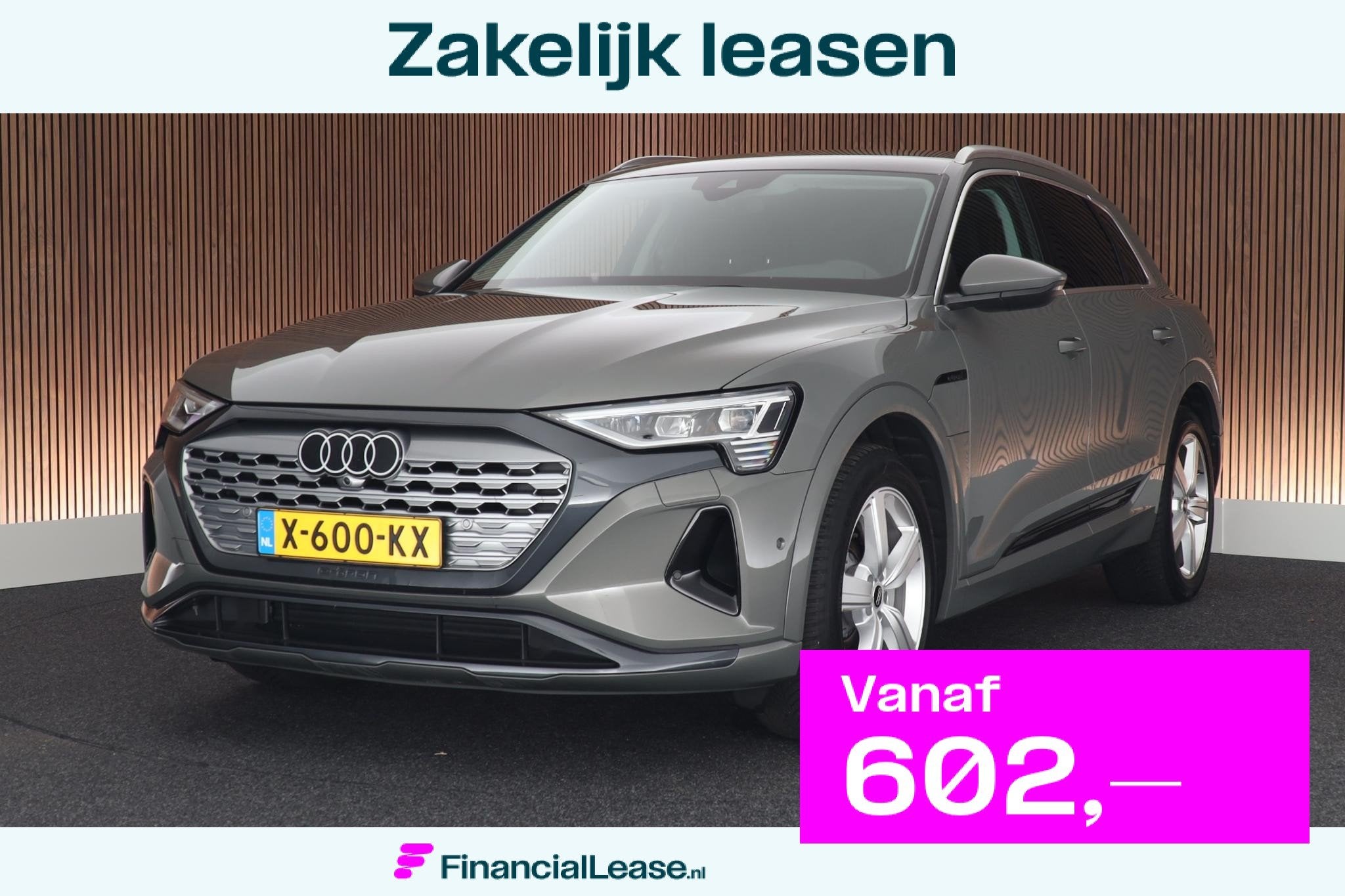 Audi Q8 e-tron 50 340pk quattro Advanced Edition 95 kWh SOH, Automaat, 131 €/maand, Zwart, 95 kWh