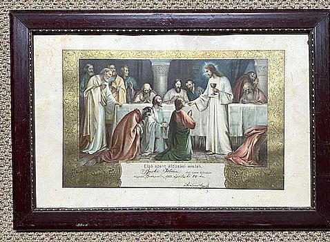 Schilderij Communie 1913, Ophalen
