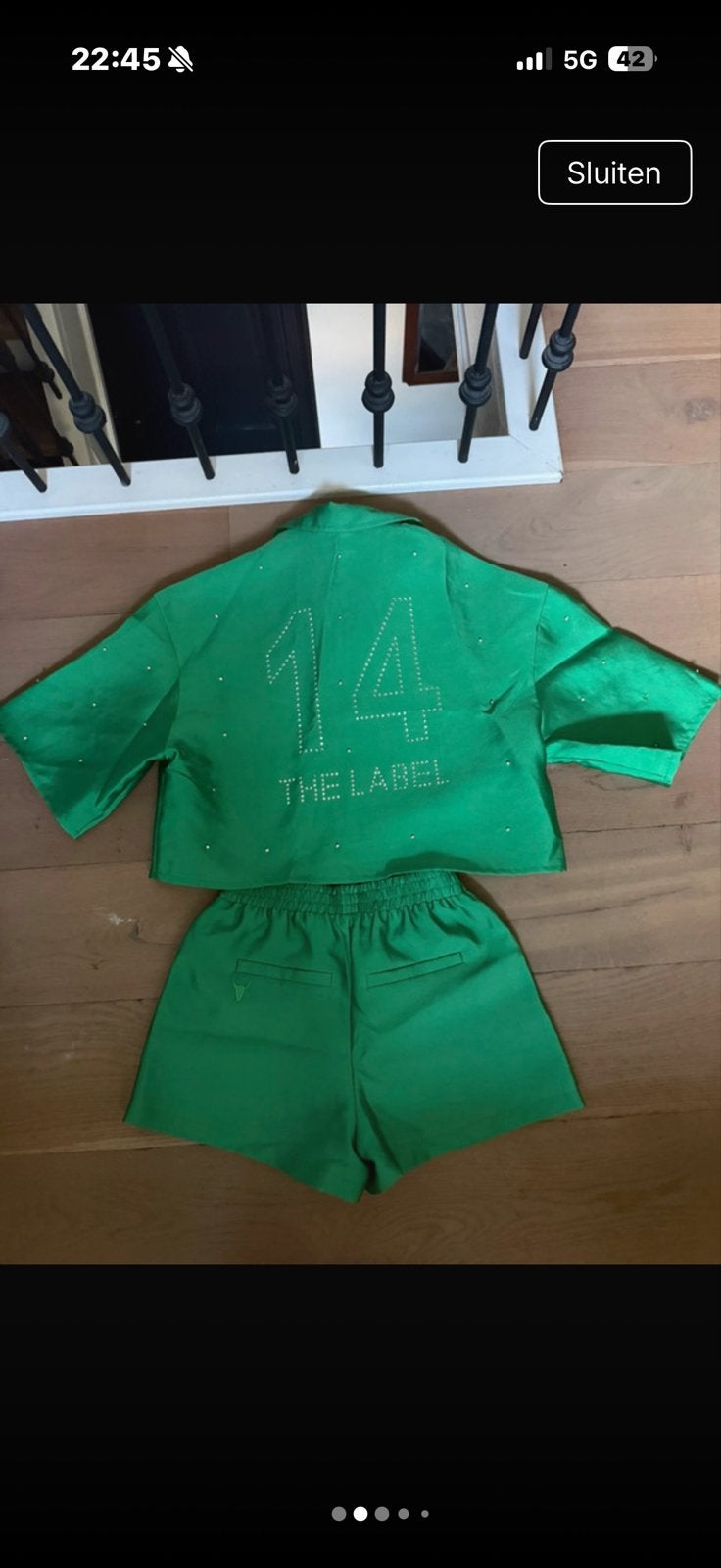 Groene blouse met korte mouwen, Maat 38/40 (M), Ophalen of Verzenden, Zo goed als nieuw, Korte mouw