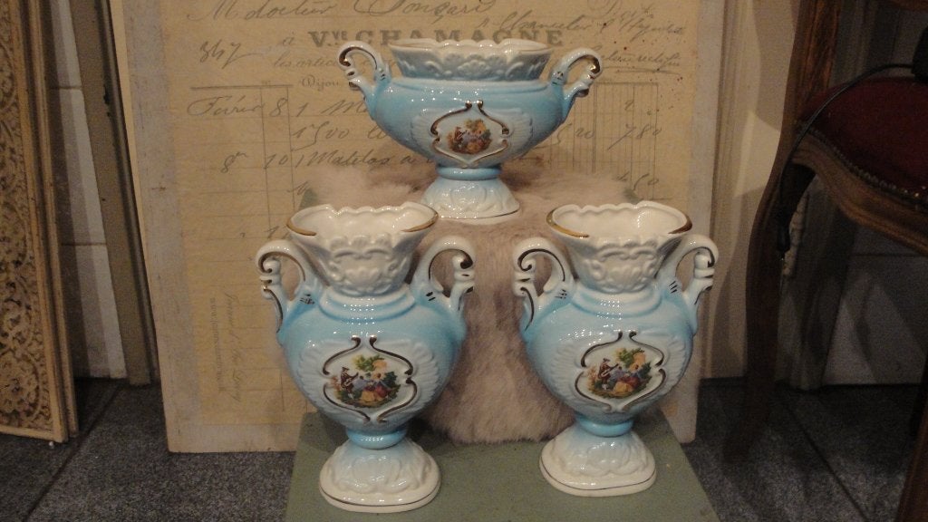 victoriaans kaststel prachtige kleuren, Ophalen of Verzenden