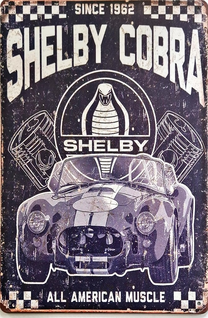 Wandbord, American Special car, Shelby, metaal deco, Ophalen of Verzenden, Nieuw, Metaal, Decoratieobject