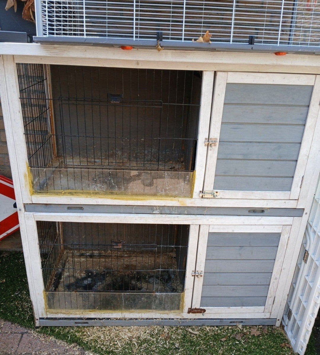 dubbel buitenhok gratis, Ophalen, 110 cm of meer, Cavia, 90 cm of meer