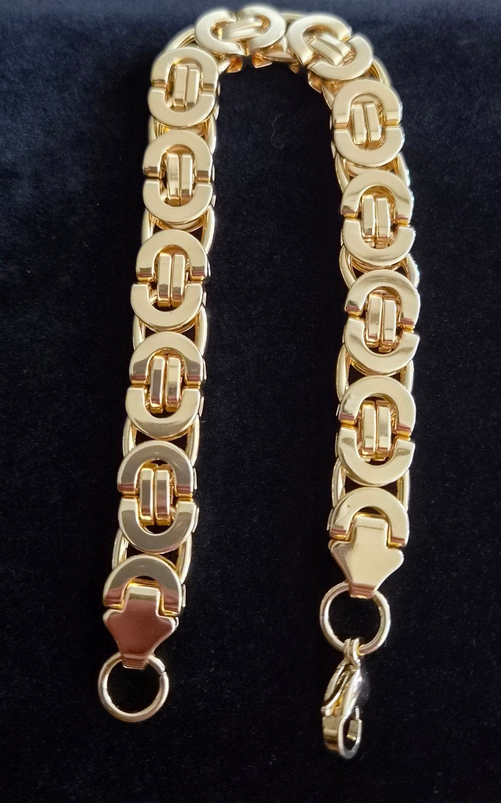Stoere koningsarmband 22cm 11mm, Ophalen of Verzenden, Nieuw, Goud