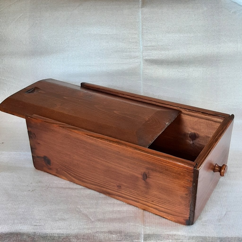 Vintage houten kistje / schuifkistje/  kaarsen doos, Ophalen
