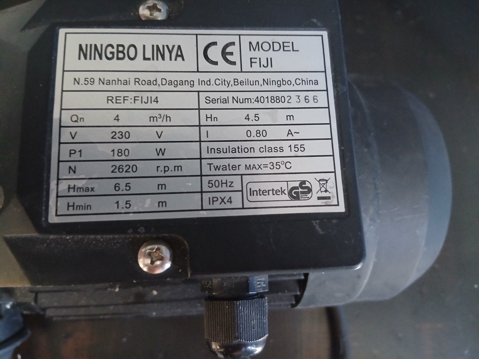 Ningbo Linya Fiji Zwembadpomp - Zo goed als nieuw, Ophalen, Zo goed als nieuw, Elektrisch, Overige typen