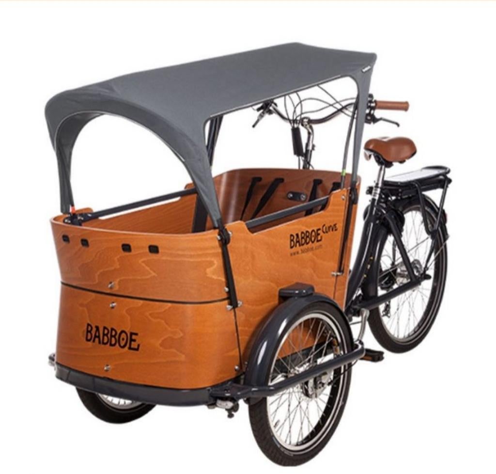 *️⃣Gezocht*️⃣Babboe Curve E zonnedak, Fietsen en Brommers, Fietsen | Bakfietsen, Ophalen of Verzenden, 4 kinderen of meer