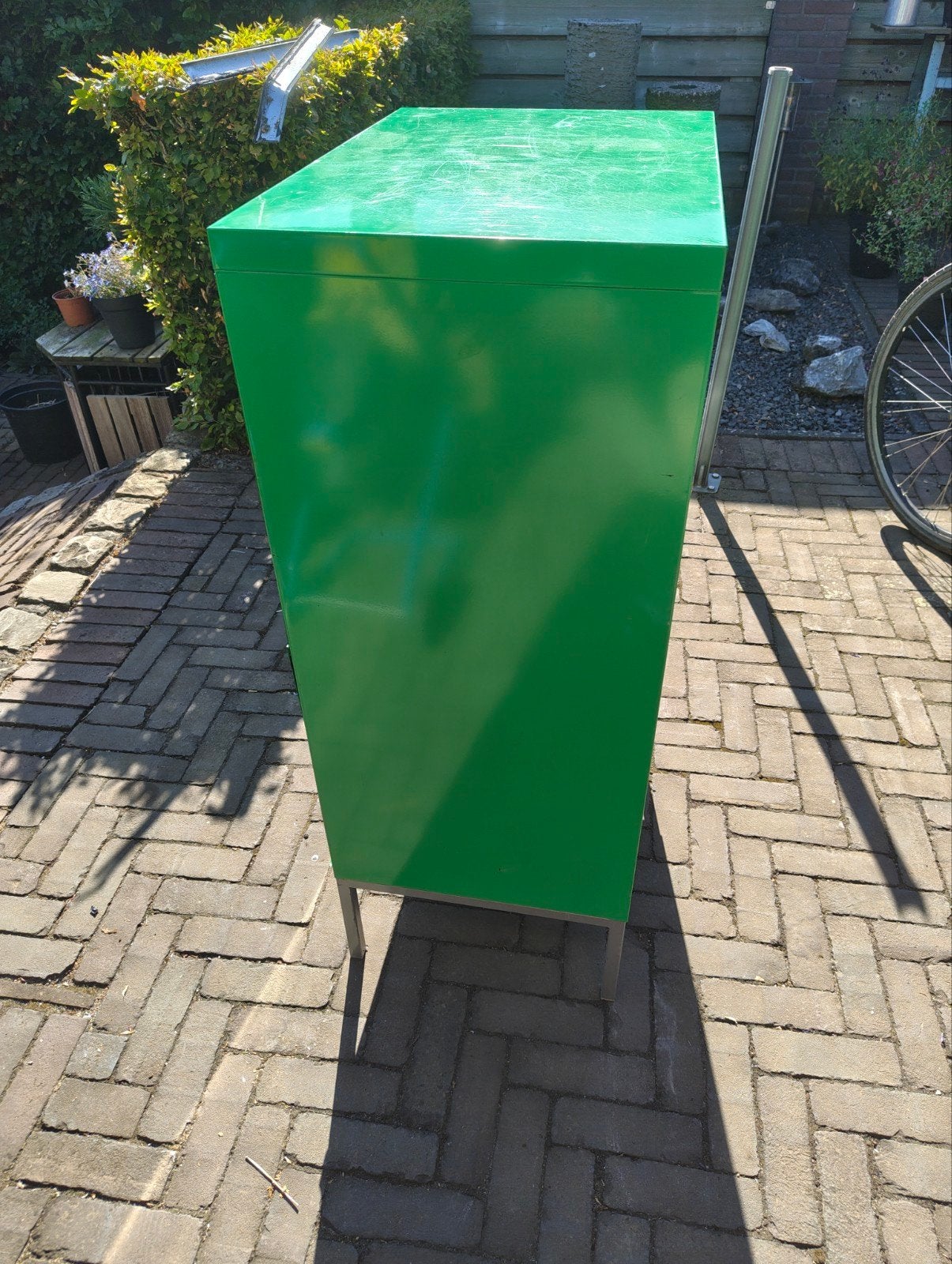 Groene metalen locker met 2 deuren 60.2x 40.3x 104, Ophalen, Gebruikt, Industrieel, Modern, Functioneel