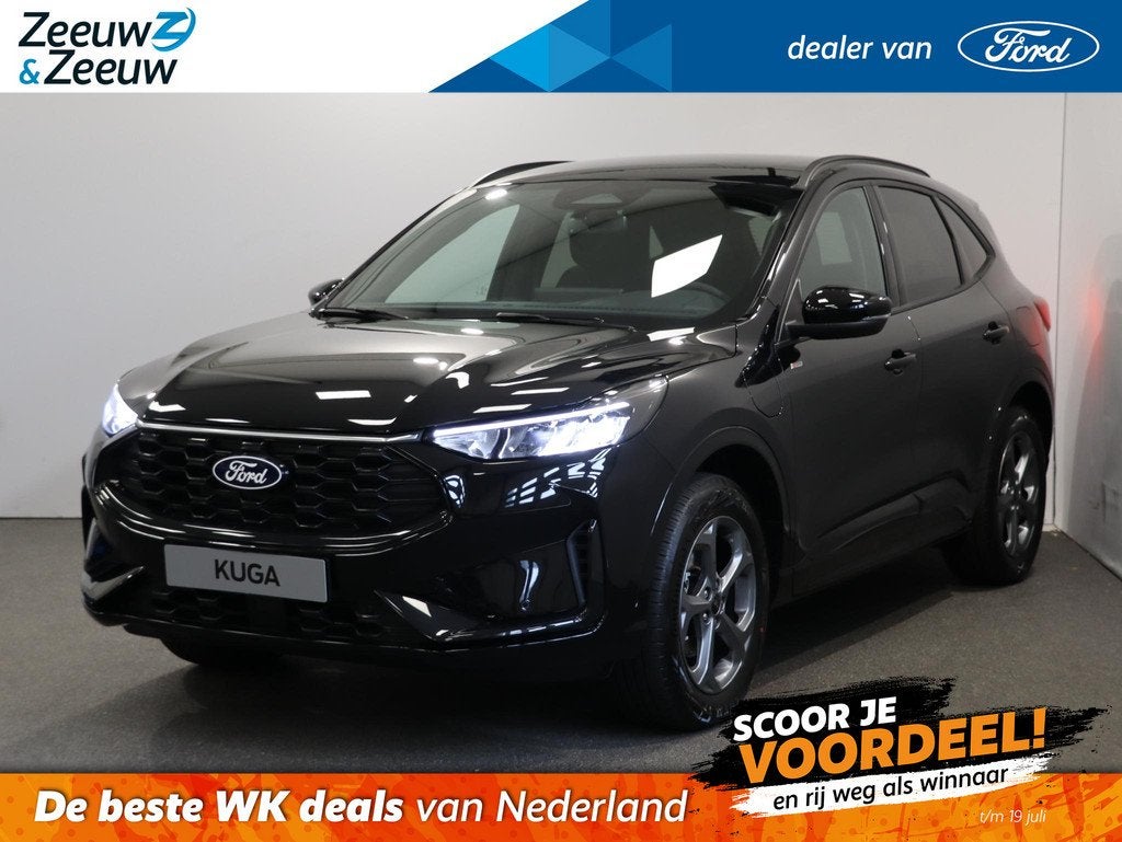Ford Kuga 2.5 PHEV ST-Line |Te Bestellen | Actiekorting tot, Auto's, Ford, 12 maanden, 4 cilinders, Zwart, Plug-in hybride