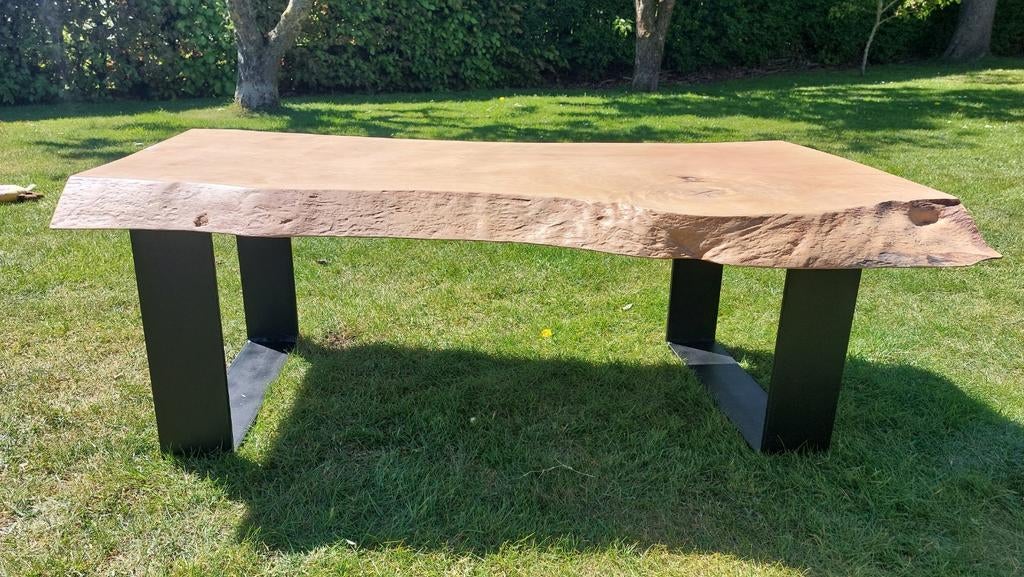 Boomstamtafel | beukenhout | 110x60x40, Ophalen, 100 tot 150 cm, 50 tot 100 cm, Zo goed als nieuw