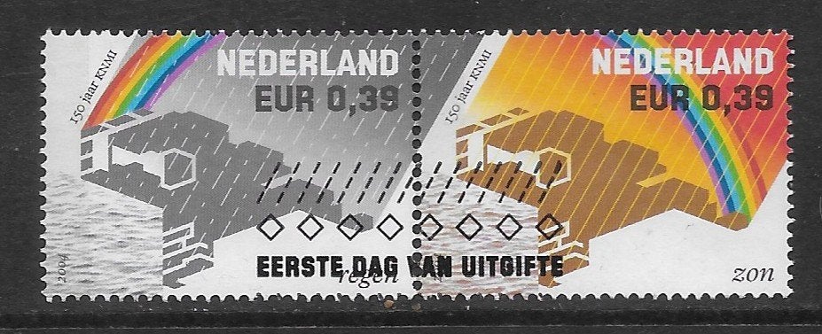 2004, KNMI, Regen/zon [2248-49] (K1417), Postzegels en Munten, Ophalen of Verzenden