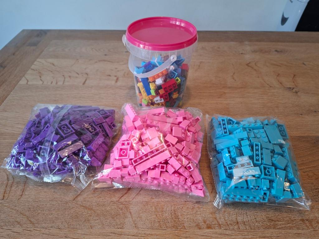 Bouwstenen (nep lego) in diverse kleuren,, Ophalen of Verzenden, Gebruikt, Overige merken